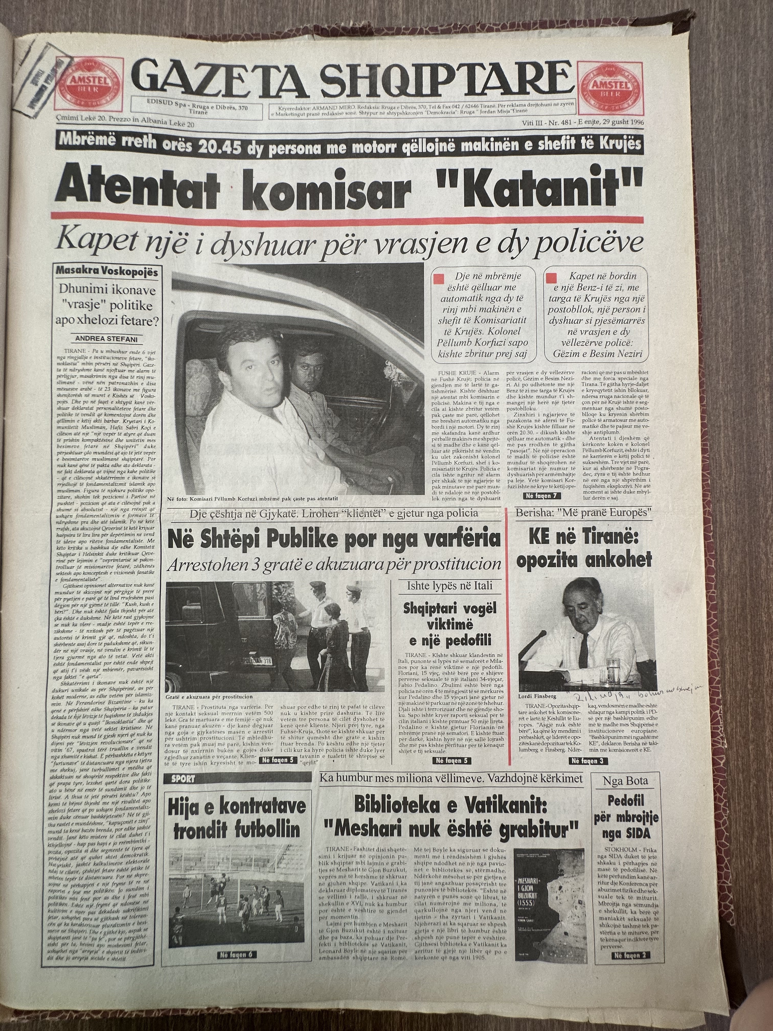 Gazeta Shqiptare 1996-08-29